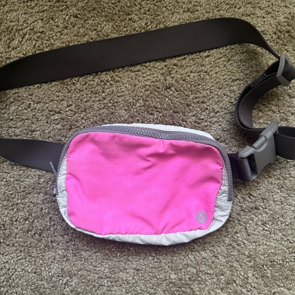 lululemon athletica Pink and Gray Crossbody Bag